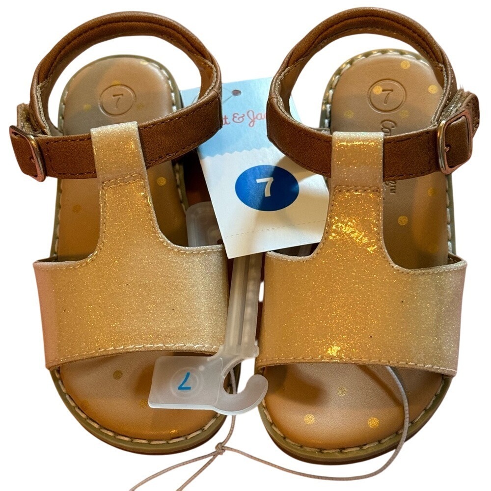 Cat & Jack Toddler Girls Kinsley Glitter Sandals‎ Size 7